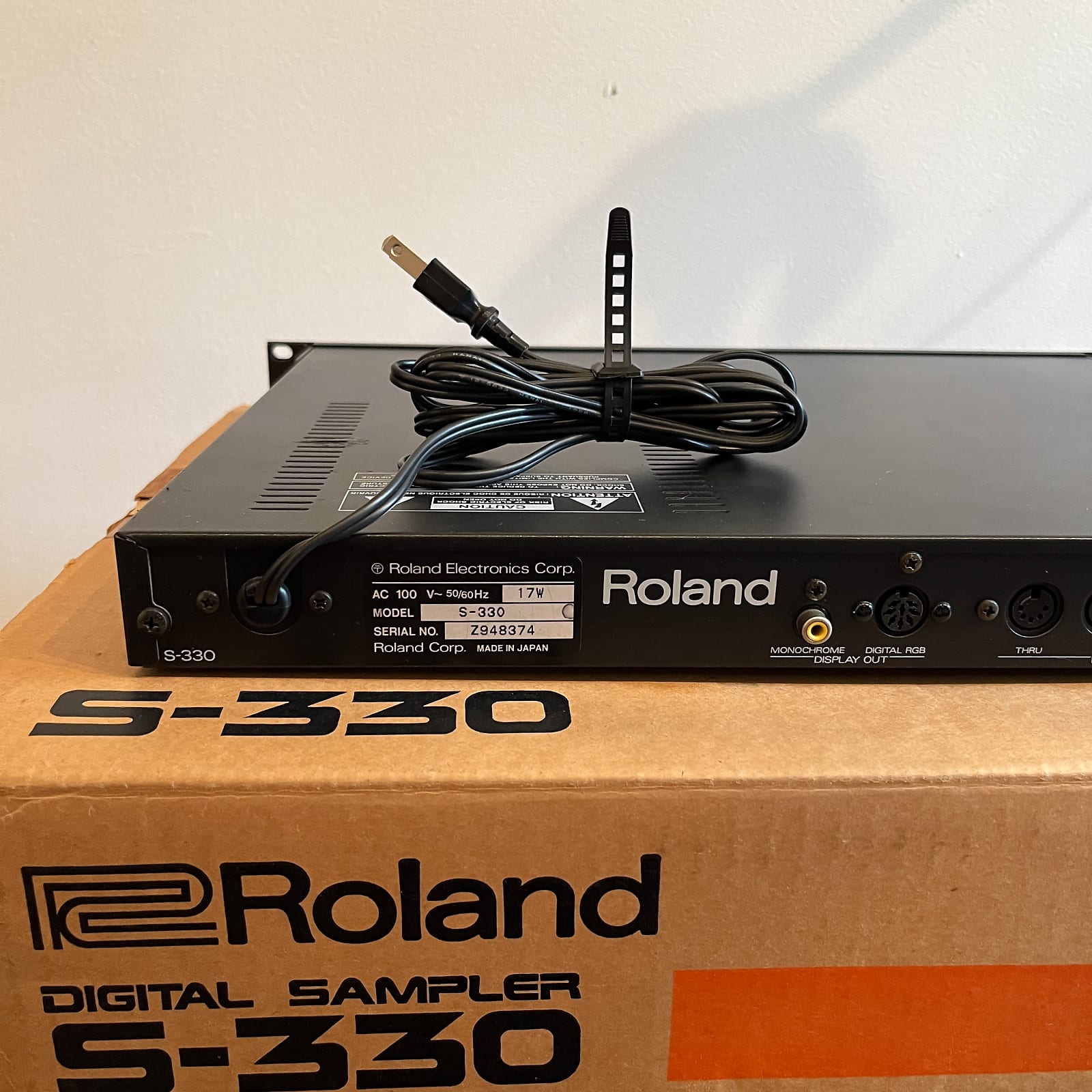 MATRIXSYNTH: Roland S-330 Sampler w/ Original Box, Gotek USB Drive