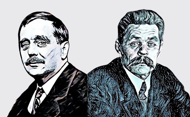 H.G Wells se quedó con la novia de Máximo Gorki