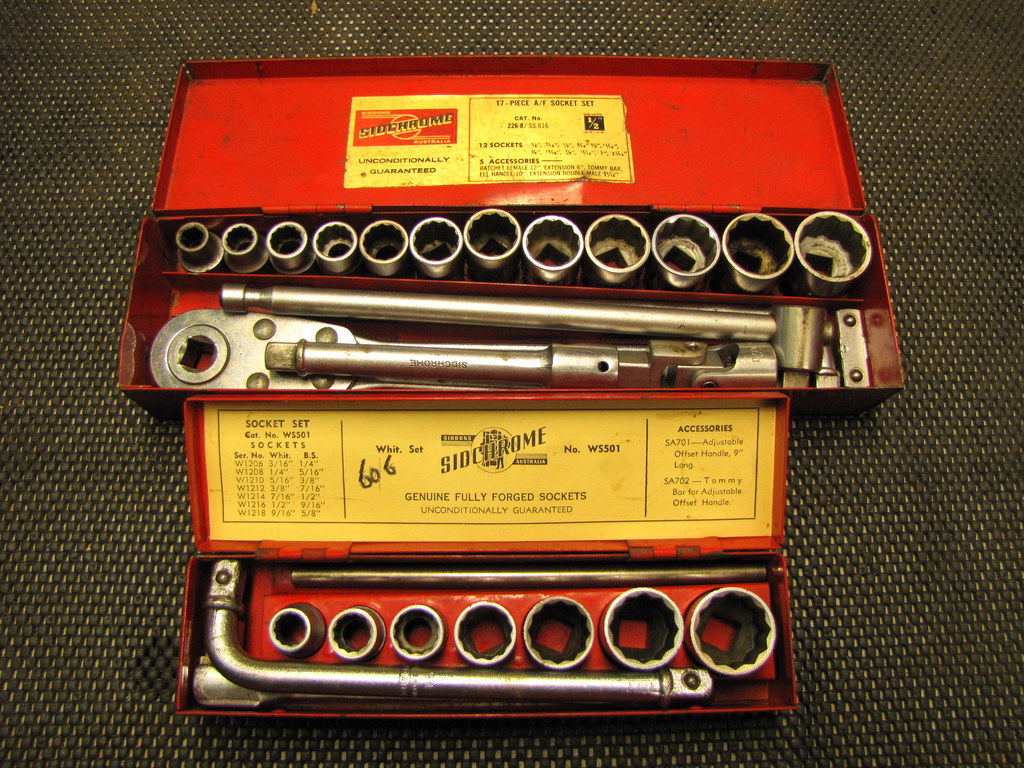 While not strictly woodworking tools, spanners and socket sets made by ...