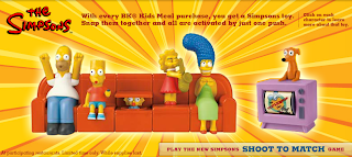 Burger King Simpsons Couch a Bunga 2008 set of 6 kids meal toys includes Homer, Bart, Marge, Lisa, Maggie and Santa's Little Helper