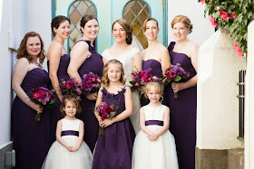 purple wedding flower girls