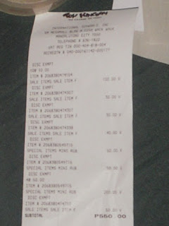 receipt, Toy Kingdom Sale