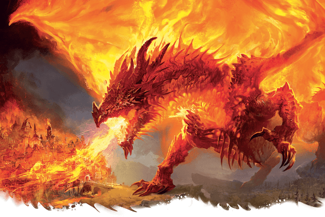 Reseña D&D - Fizban's Treasury of Dragons - Greatwyrm Rojo