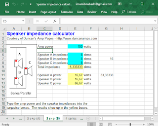 Screenshot 2: Speaker impedance calculator 