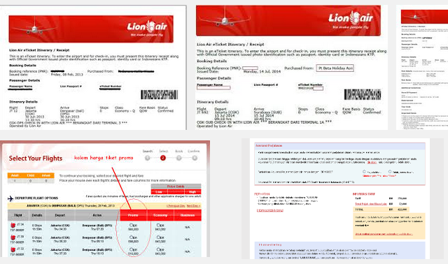 cara cetak tiket pesawat Lion Air, Batik Air dan Wings Air online