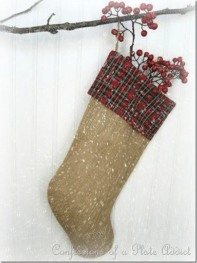 CONFESSIONS OF A PLATE ADDICT Burlap and Plaid Stockings3