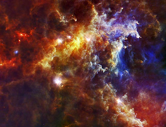 Imagem da Nasa mostra a nebulosa Roseta, um berçário estelar a cerca de 5.000 anos-luz da Terra, na constelação de Unicórnio