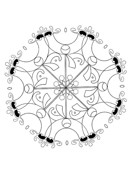 Turkish Flower Mandala Worksheet Color Online Print