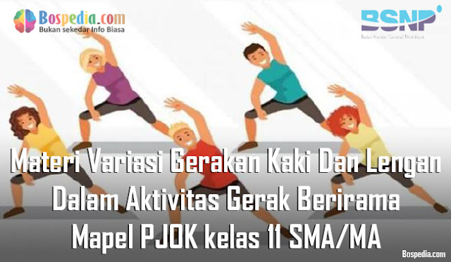 Materi Variasi Gerakan Kaki Dan Lengan Dalam Aktivitas Gerak Berirama Mapel PJOK kelas 11 SMA/MA