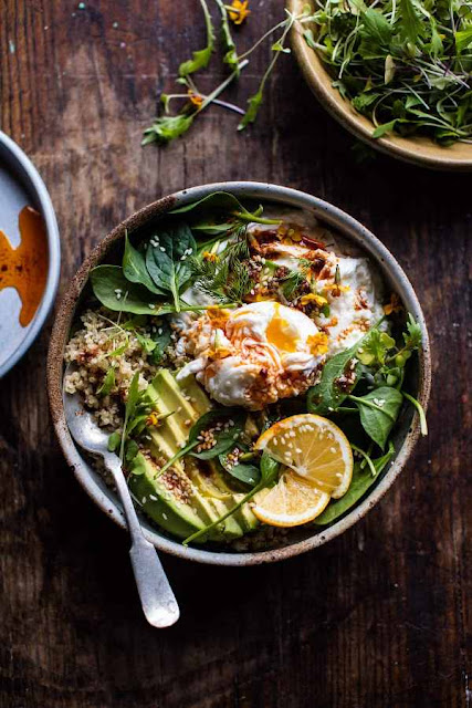 Turkish Egg and Quinoa Breakfast Bowls are a delicious kosher for Passover breakfast idea | Land of Honey