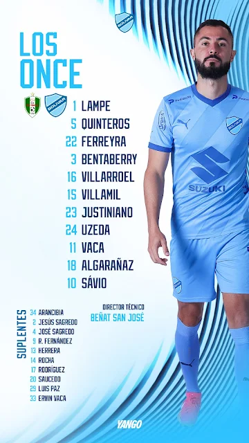 Alineaciones Real Tomayapo vs Bolivar