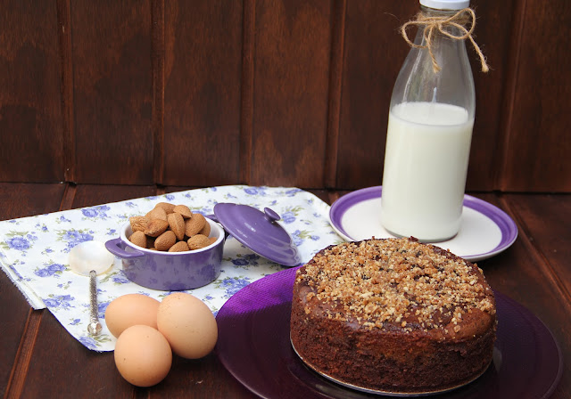 Bizcocho de chocolate, toffe y miel de Labidu
