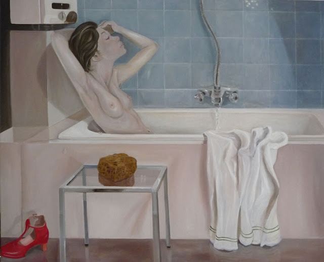 "Le bain"  Baigneuse - baignoire - salle de bain