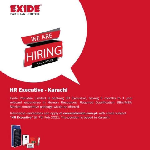 Jobs in Exide Battery Pakistan Limited 2021 - Exide Careers - Exide Battery Company Jobs