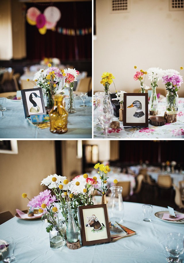  Illustrations that the couple used as table settings instead of numbers