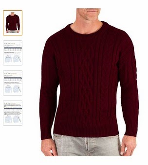 Wool Overs British Wool Men's Aran Sweater