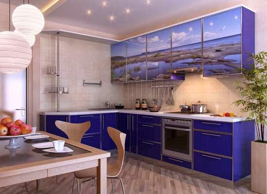 Contoh desain interior rumah nuansa biru