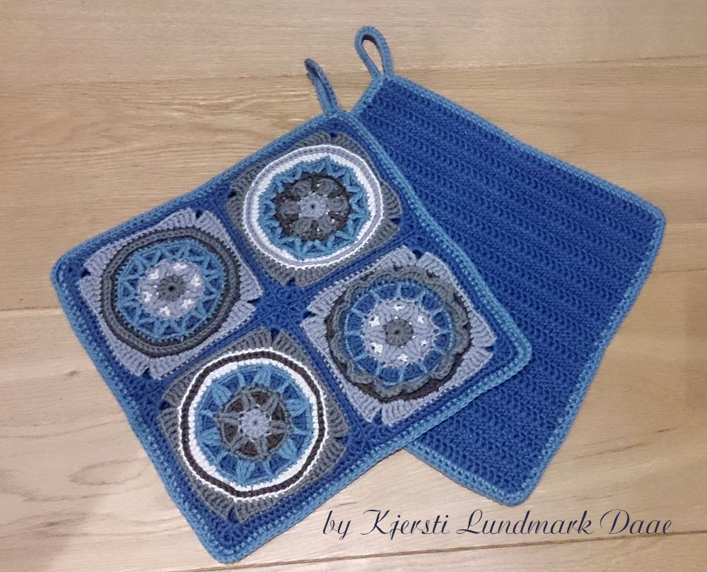 Circles of the Sun potholders by Kjersti Lundmark Daae