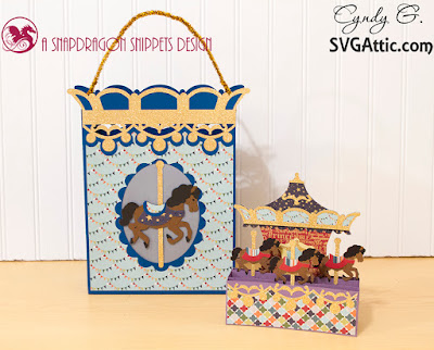 Carousel card and matching bag