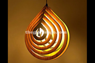 Thế Giới Đèn Gỗ - Đèn gỗ trang trí giọt nước