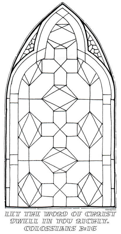 Download Geometric Stained Glass Coloring Pages | Color The Bible