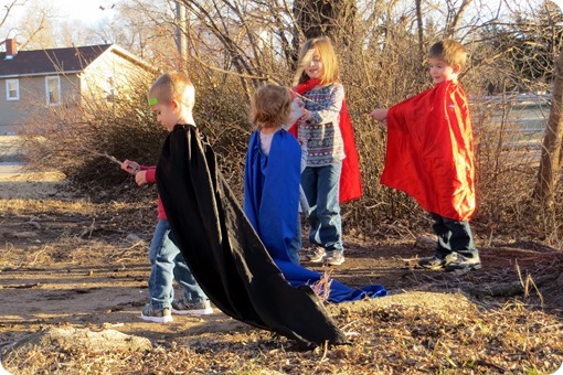 Playing Outside with Swords & Capes