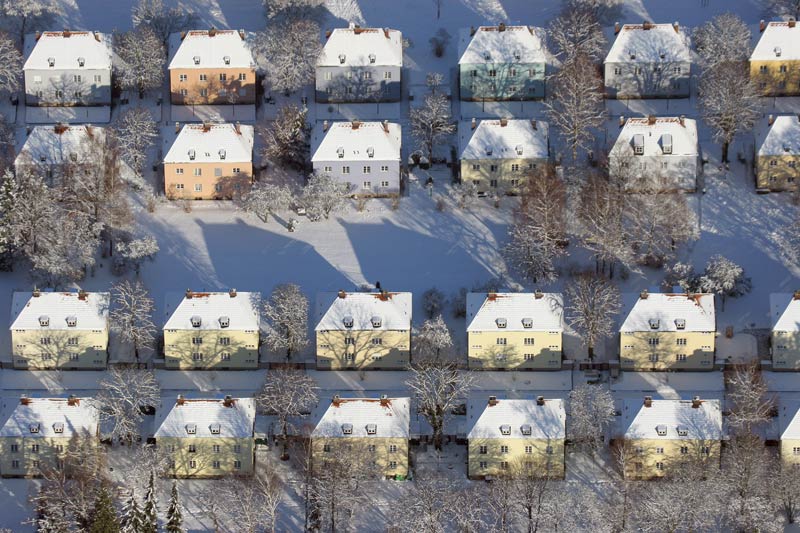 Houses in Neuharlaching, Munich