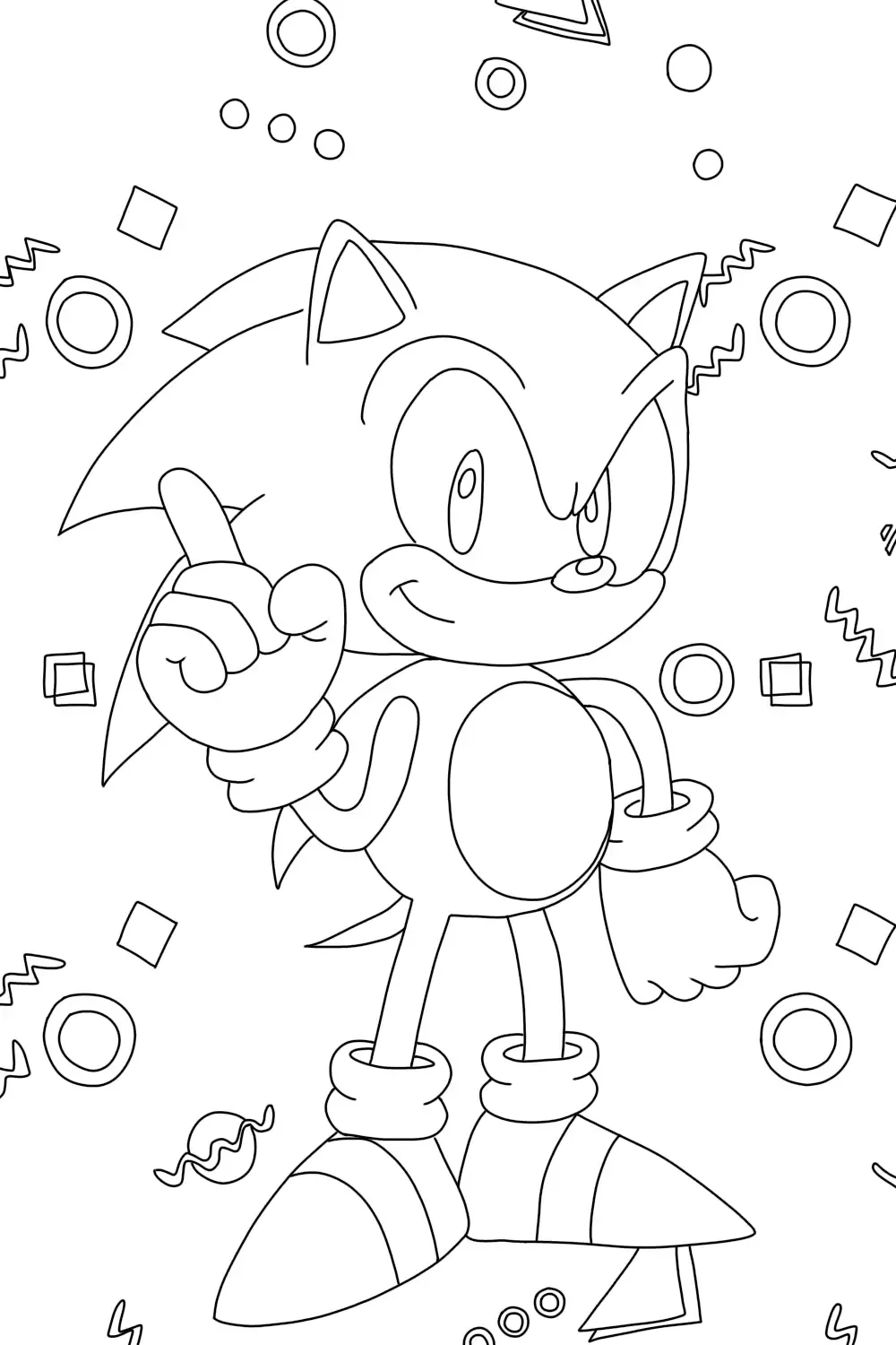 Sonic party coloring pages