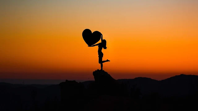 Love Heart Sunset Wallpaper