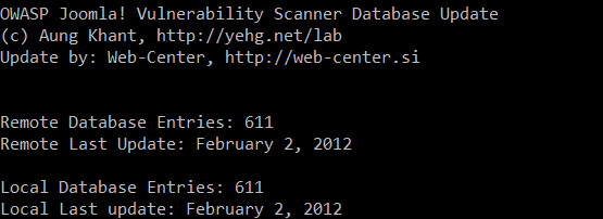 Joomscan Security Scanner updated to 611 Joomla vulnerabilities Database