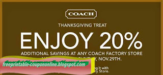 Free Printable Coach Coupons