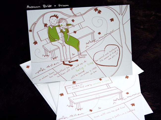 Teardrop wedding invitations