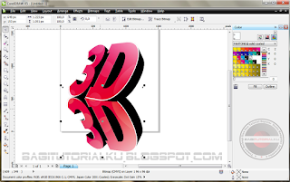 Cara Membuat Effek 3D Text Pada Corel Draw