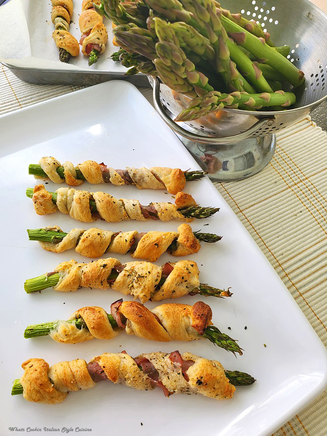 this is asparagus wrapped in phyllo dough