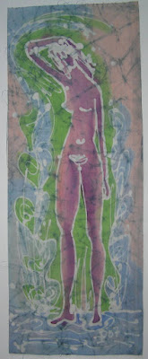 zorica, đuranić, paintings, art, batik, act, pink