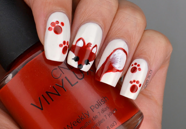 Fox nail art