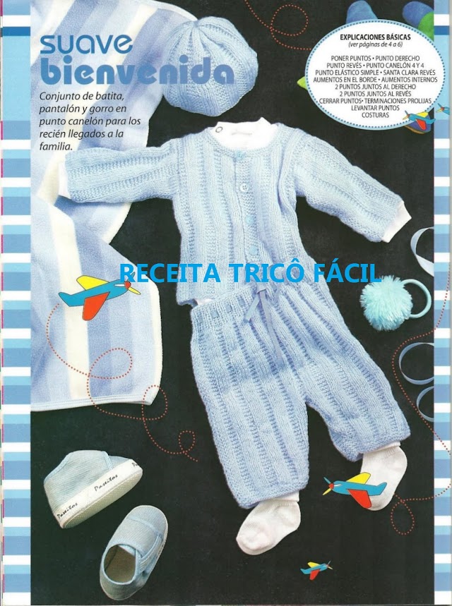 Conjunto Em Tricô Para Bebê