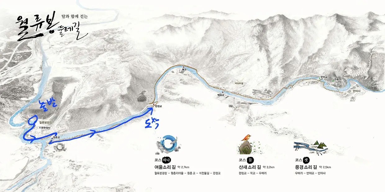 충북-영동군-월류봉-둘레길-여울소리길-코스1-경로