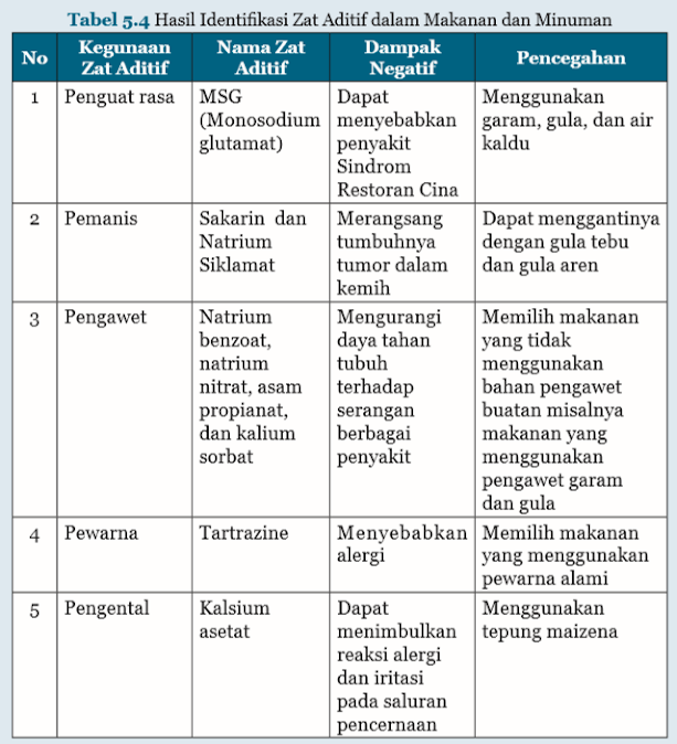 Hasil Identifikasi Zat Aditif dalam Makanan dan Minuman 1