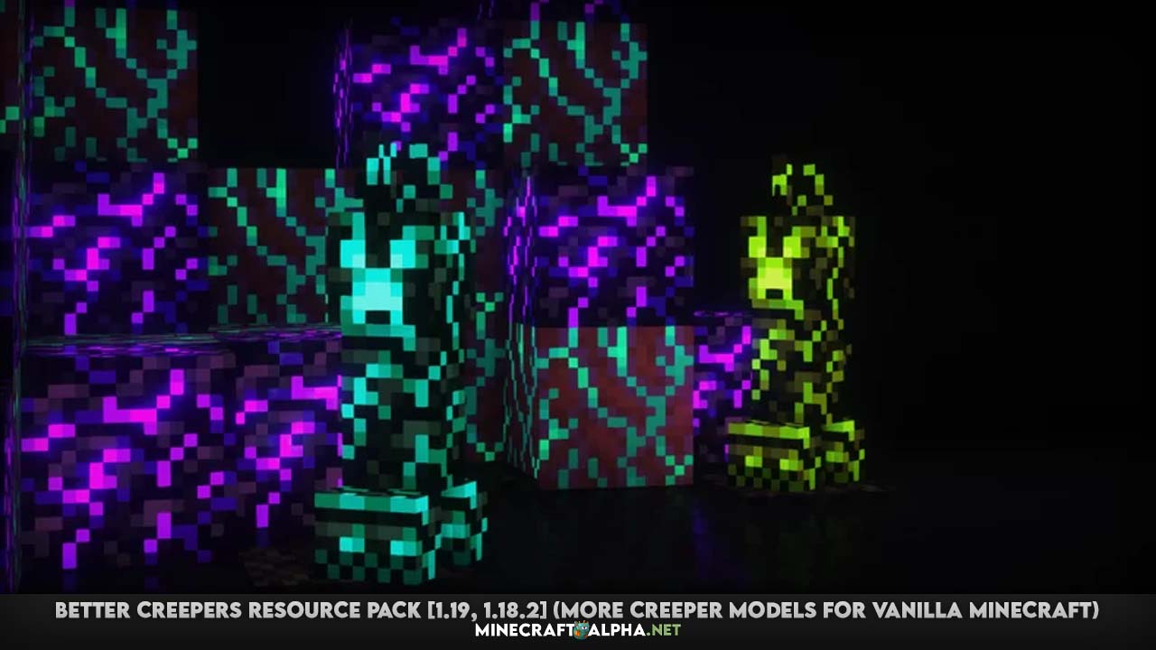 Better Creepers Resource Pack [1.19, 1.18.2] (More Creeper Models for Vanilla Minecraft)