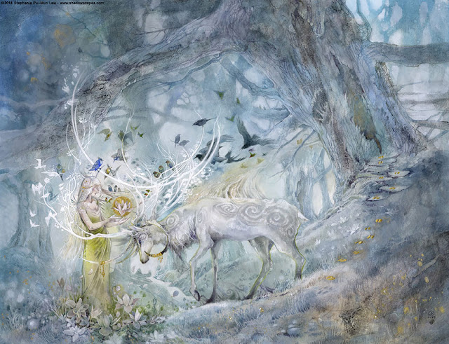 mythological  watercolor paintings by Stephanie Law