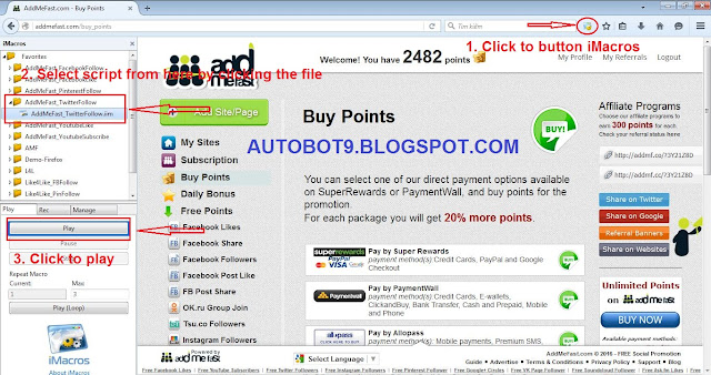 Share AutoBot AddMeFast Twitter Follow Working 100% Update 02/2016