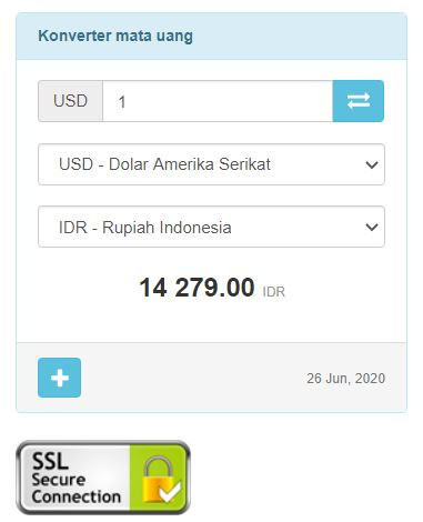 cara konversi / menghitung jumlah uang dolar ke rupiah