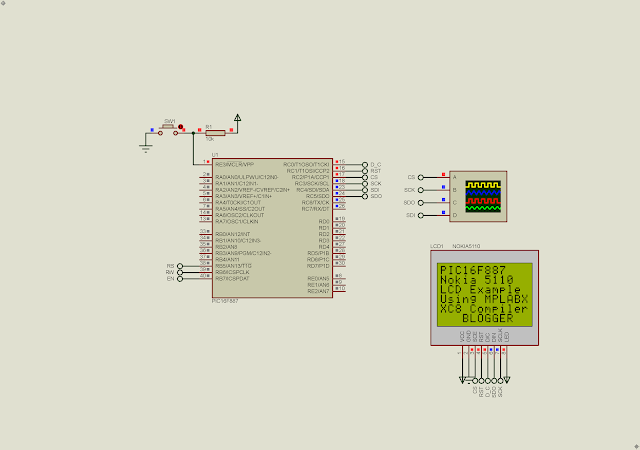 PIC16F887 SPI and Nokia 5110 LCD XC8 Example
