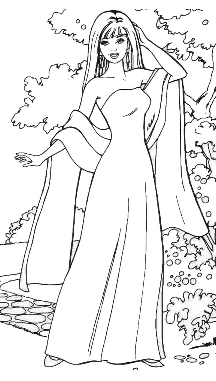 Paper Doll Coloring Pages