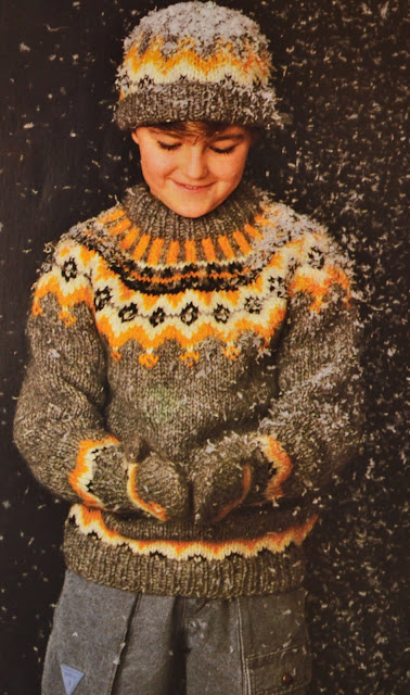 Vintage 1980s Scandinavian-Style Kids Sweater Knitting Patterns