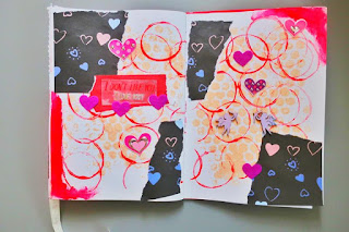 Walentynkowy art journal