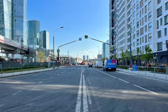 Шелепихинское шоссе, Москва-Сити, строящийся жилой комплекс Headliner