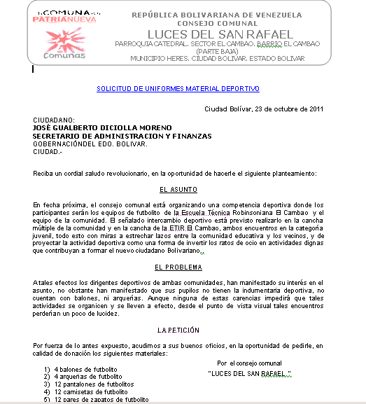 Carta De Solicitud De Uniformes - golfjudsibold