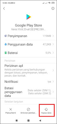 Hapus data play store aman